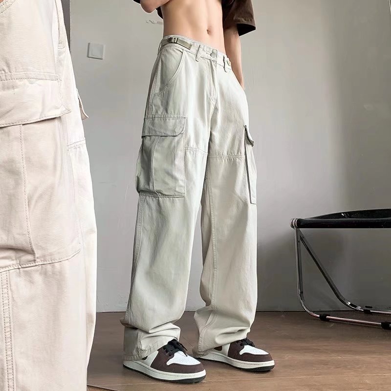 quần túi hộp nam unisex Quần ống rộng retro đen trắng quần baggy nam trẻ tuổi quần thể thao nam dài chất đũi cao cấp quần ống suông phong cách Hàn Quốc quần jogger