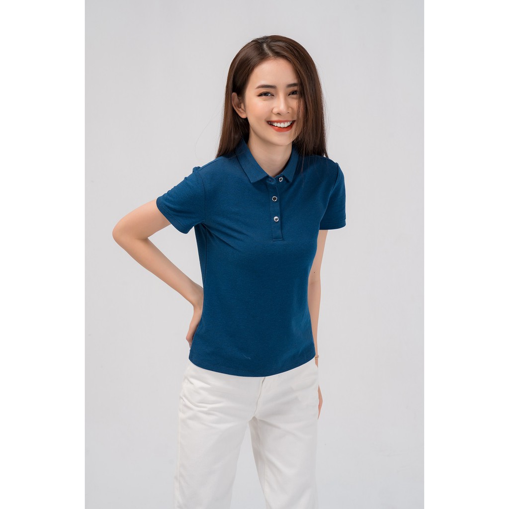 Áo Polo Modal Yody nữ có cổ tay ngắn chất liệu cotton mềm mịn thoáng mát APN3968