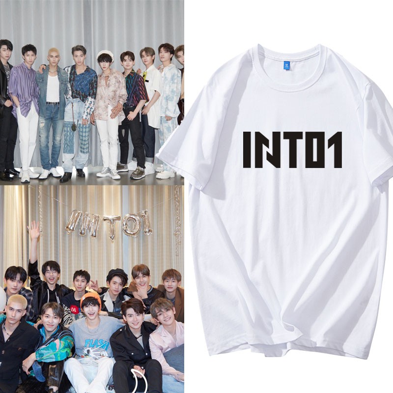 Áo phông đen trắng IN HÌNH INTO1 Sáng tạo doanh Lưu Vũ Mika Rikimaru Santa Patrick Châu Kha Vũ Bá Viễn idol thần tượng