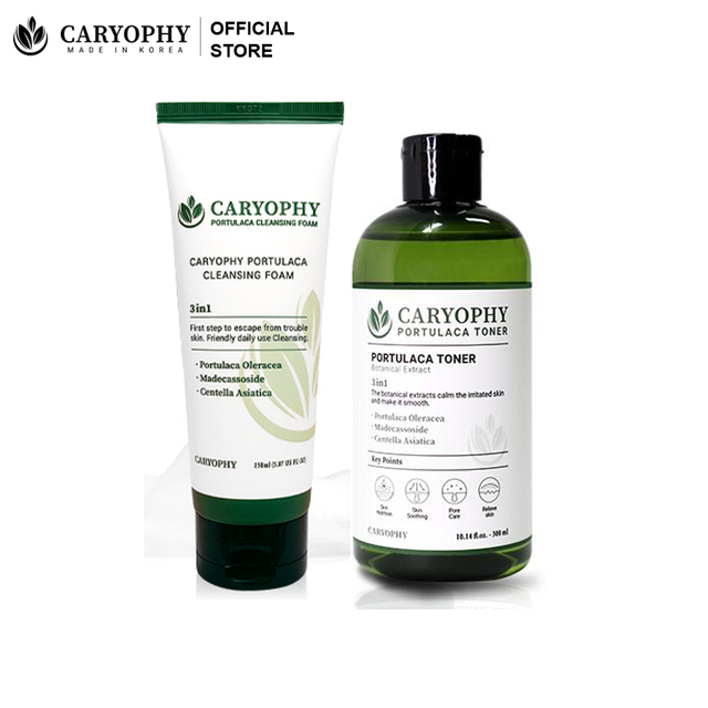 [Mã FMCGMALL -8% đơn 250K] Bộ đôi sữa rửa mặt Caryophy 150ml và nước hoa hồng Caryophy 300ml