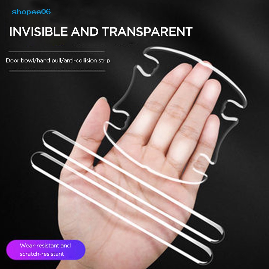 Set 8 Miếng Dán Trong Suốt Bảo Vệ Tay Cầm Cửa Xe Hơi Chống Trầy