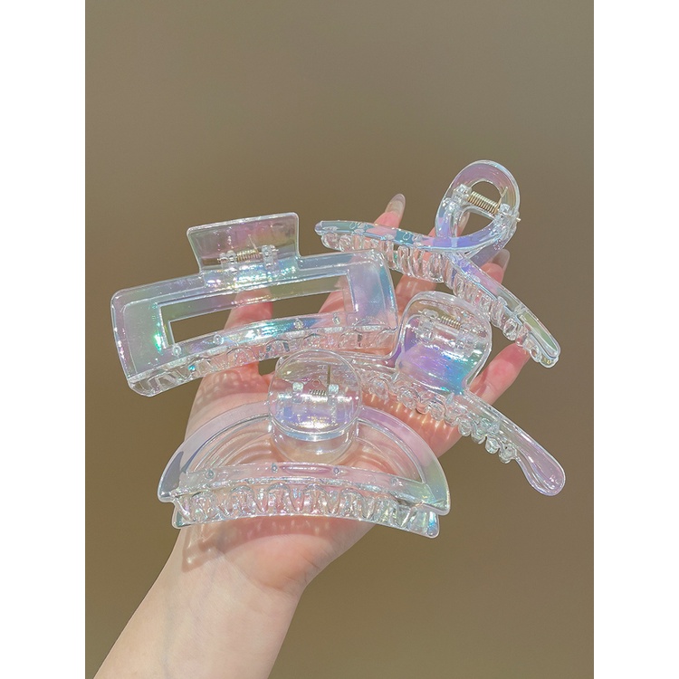 Kẹp Tóc Cỡ Lớn Trong Suốt Phong Cách Hàn Quốc Cho Nữ