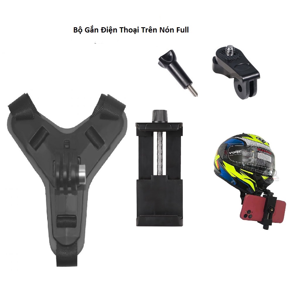 Bộ Gắn CAMERA, Điện Thoại Trên Nón FullFace TopTop