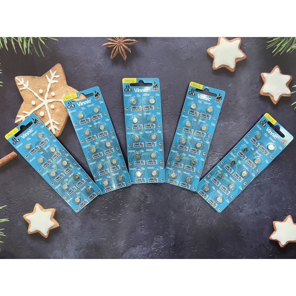 Combo 5 vỉ pin 621 Vinnic 621 L621F LR60 AG1 SR621SW 621 364 164