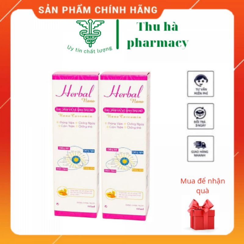 Gel tắm và vệ sinh phụ nữ HERBAL nano 105g dung dịch vệ sinh phụ nữ