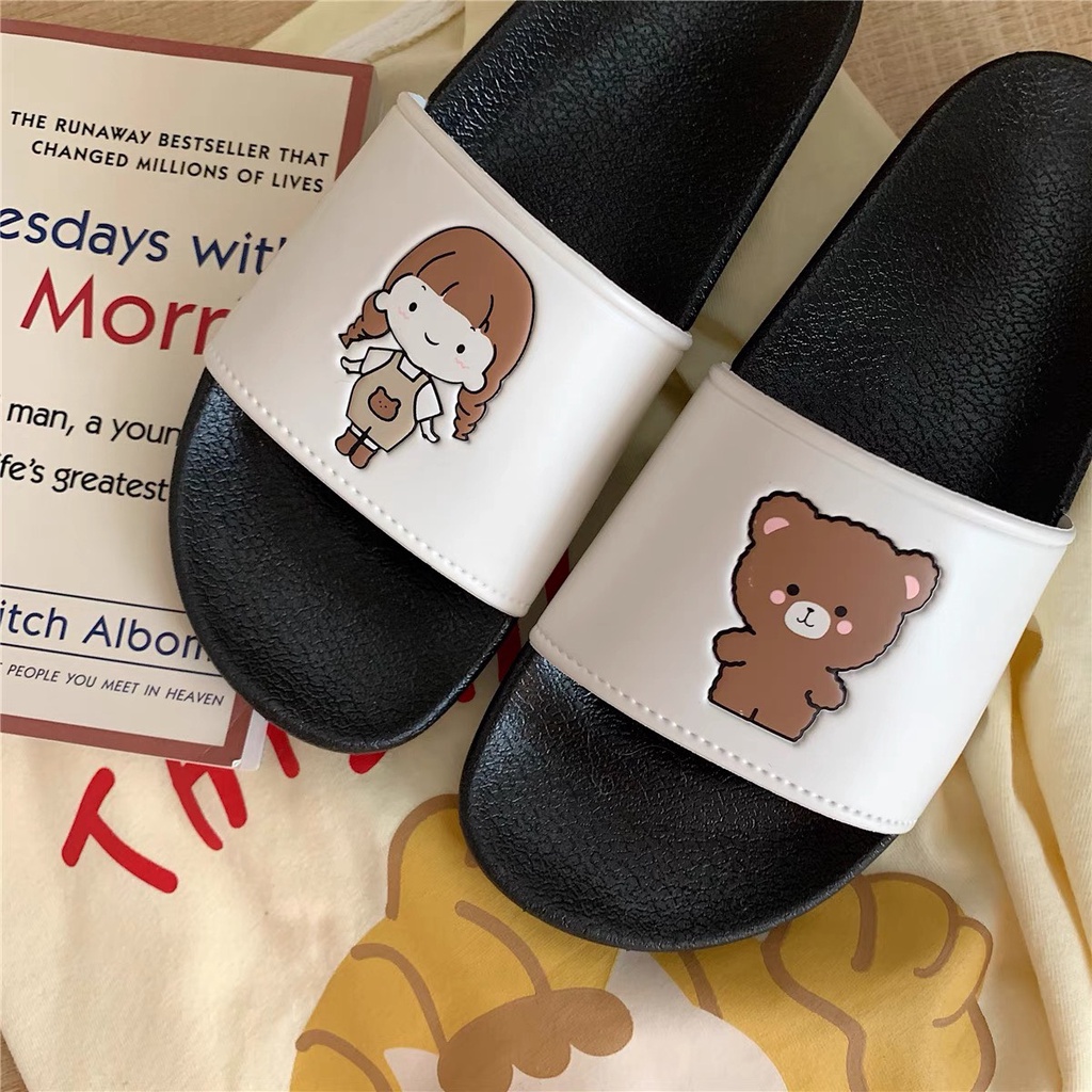 Dép Hàn Quốc hình nữ gấu cao cấp