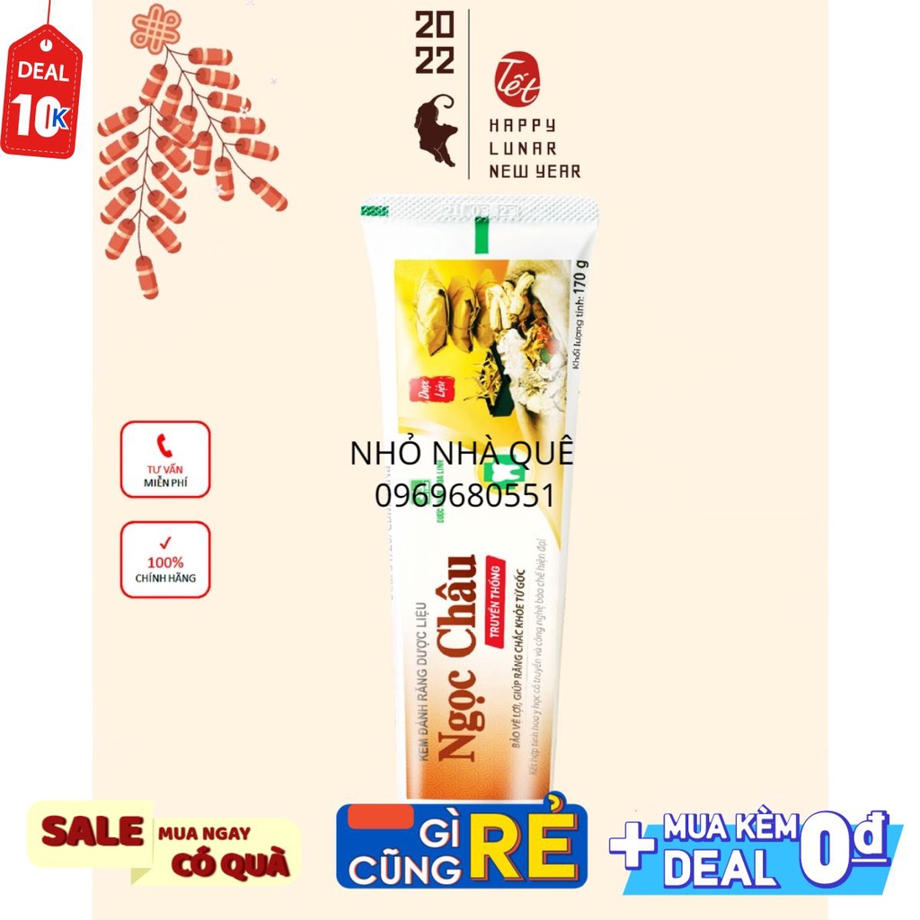 Kem đánh răng dược liệu Ngọc Châu truyền thống 170g