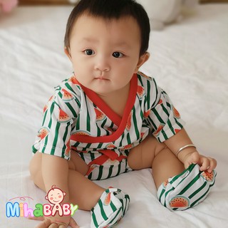 Bộ Bodysuit Yukata Cho Bé Hình Dưa Hấu - Mihababy - YU_DUAHAU