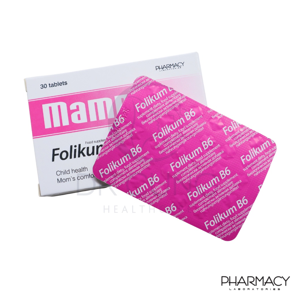 Bác Sĩ Cung Folikum B6 - Bổ Sung Vitamin B6, Acid Folic, Tăng Cường Sức Khỏe, Phòng Thiếu Máu (Hộp 30 viên)