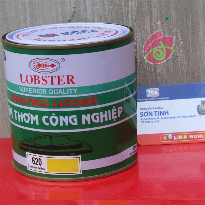 Sơn thơm nhanh khô màu vàng chanh lemon yellow Lobster 620 800ML