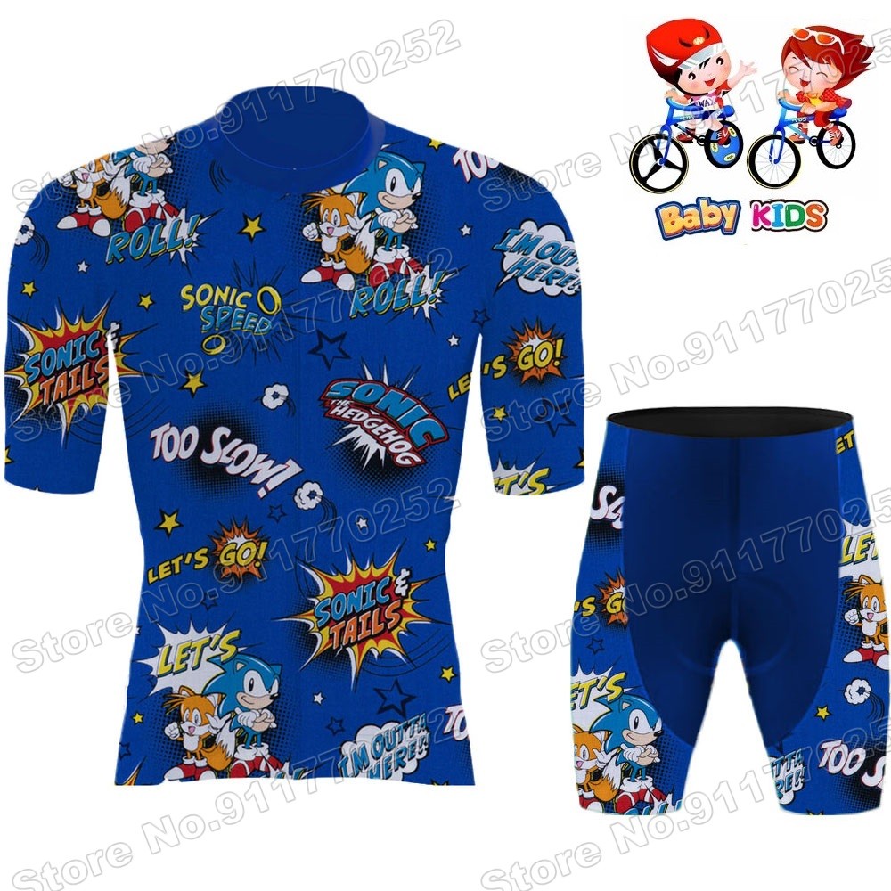 Bộ Đồ Đạp Xe In Hoạt Hình Dễ Thương Cho Bé