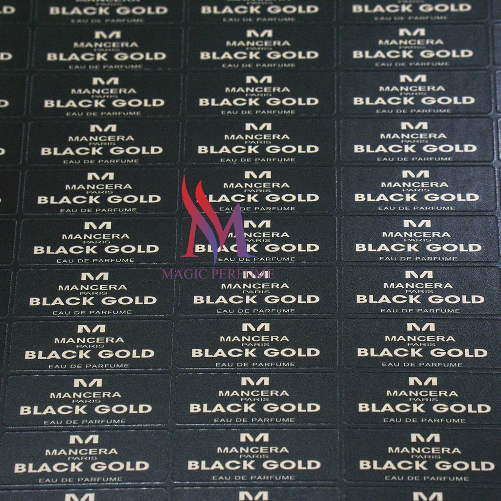 Tem nhãn nước hoa nước hoa Mancera Black Gold