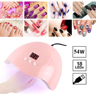 [Hàng mới về] Đèn LED UV sấy khô sơn móng tay 54W mini chuyên nghiệp tiện lợi