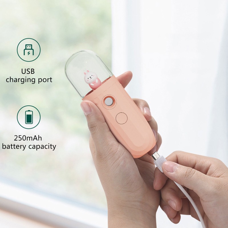 Máy Phun Sương Cầm Tay Tạo Độ Ẩm Họa Tiết Hoạt Hình Dễ Thương