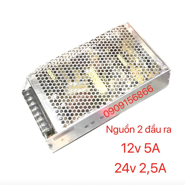 Nguồn 2 đầu ra 12v và 24v 5A