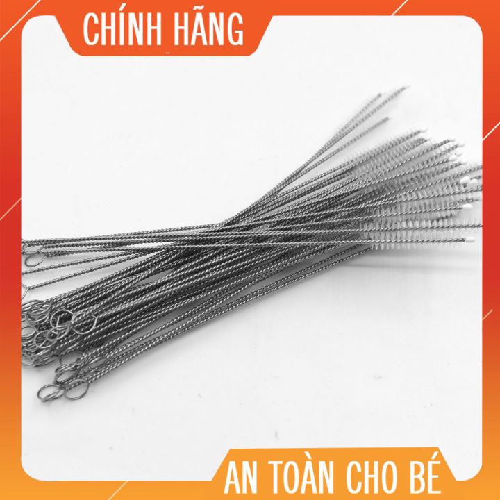 Cọ rửa ống hút cỡ lớn inox, ống hút thủy tinh, ống hút bình sữa, dây máy hút sữa nhiều kích thước phù hợp