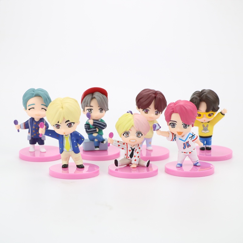 Set 7 mô hình nhân vật bt21 bts dễ thương bt21