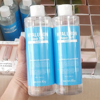 Nước Hoa Hồng Không Cồn Hyaluron Soft Micro-Peel Toner Secret Key.