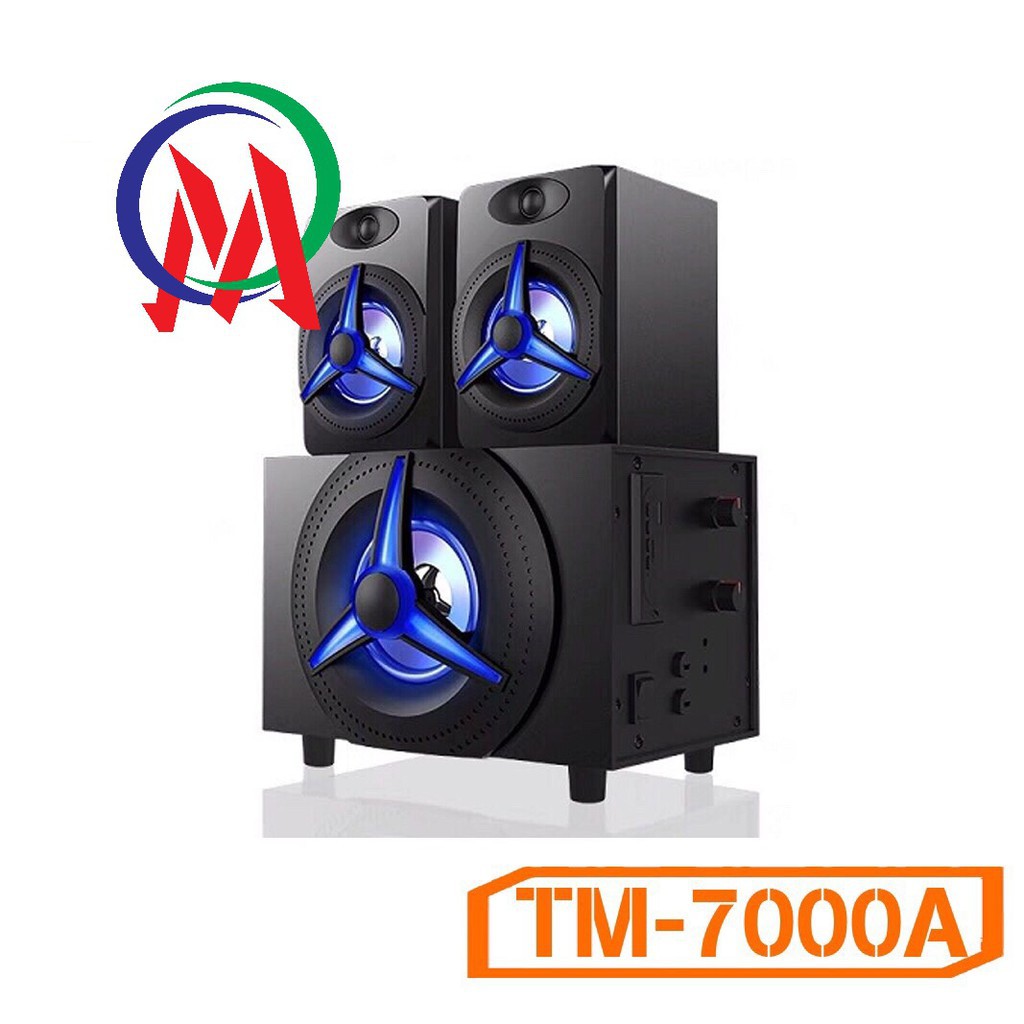 Loa 2.1 Kisonli TM-7000A-Led RGB-Điện AC 220v. Vi Tính Quốc Duy