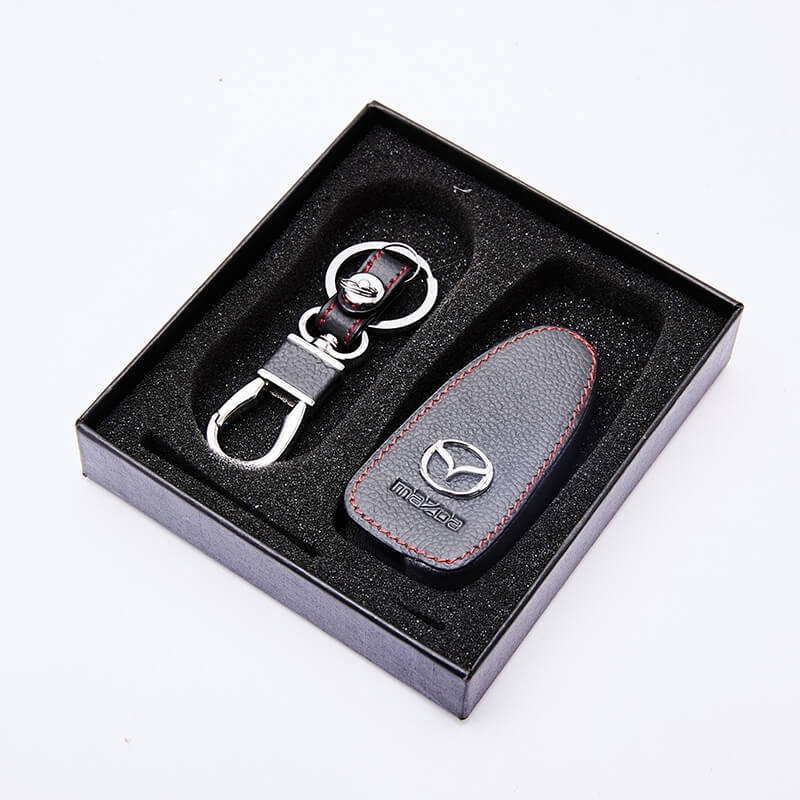 (Tặng quà) Bao Da Bảo Vệ Chìa Khóa Xe Hơi Mazda Bt50 - bản gập có chìa