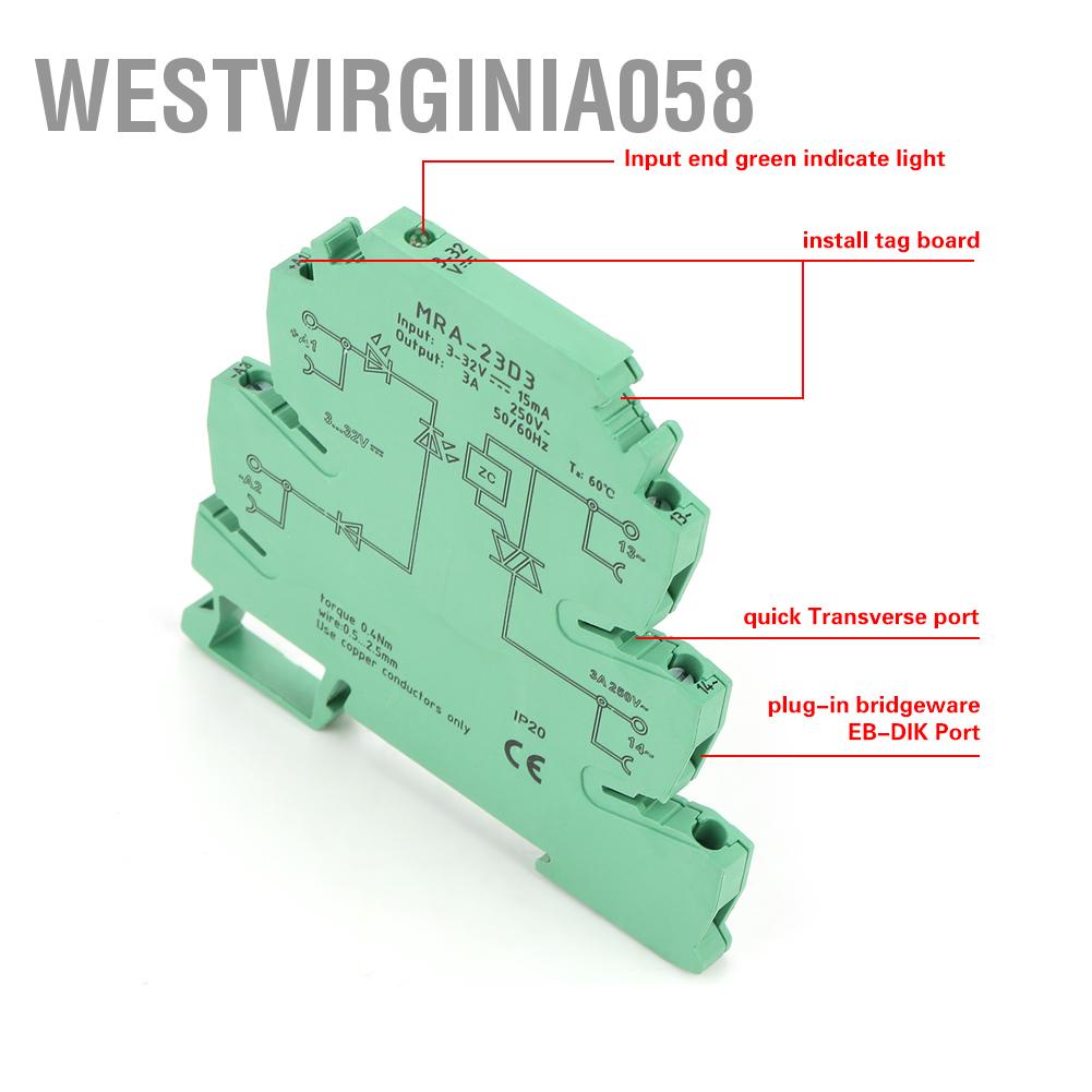 Westvirginia058 MRa 23D3 Ultra Thin PLC Relay Power Amplifier Board AC Solid State Module