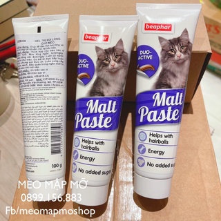 Beaphar malt paste gel tiêu búi lông cho mèo 100g