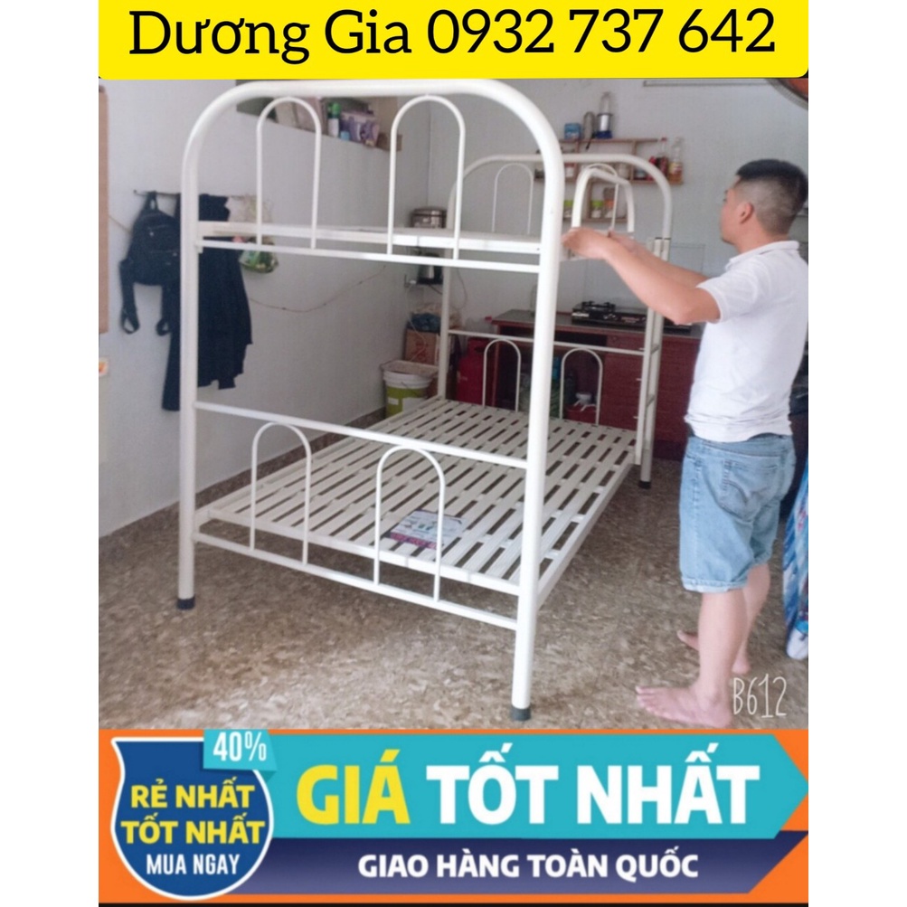 Giường sắt 2 tầng cho công nhân viên - giường tầngng số lượng lớn HCM