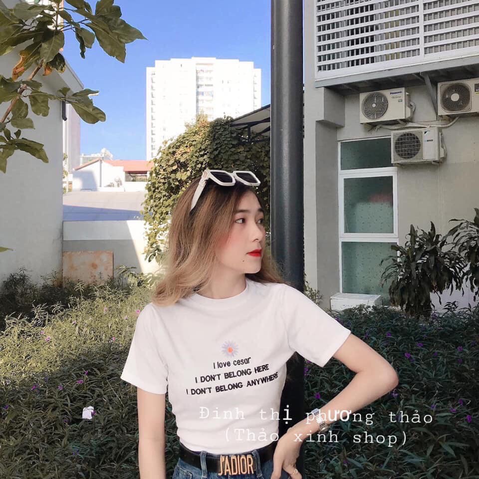 Áo croptop bông cúc xinh