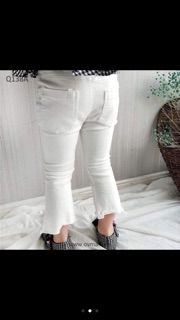 Quần kaki ống loe cho bé gái