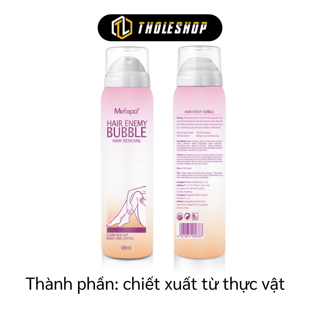 [SGD] Xịt Tẩy Lông - Chai Xịt Wax Lông Dạng Bọt Bubble Vùng Bikini, Nách Không Đau 8255