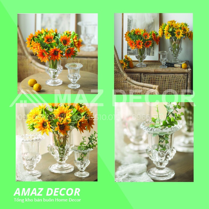 SALE GIÁ SỈ TẠI XƯỞNG Ly lọ cốc thủy tinh đựng để phật thủ, li cắm hoa, trồng hoa đẹp giá rẻ