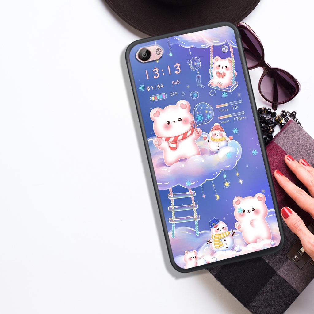 ỐP LƯNG VIVO VIVO Y53 - Y55 - Y66/Y67/Y69 - Y71 - Y81 - Y81S - Y83 , IN HÌNH GẤU NÂU CHOCOLATE ĐÁNG YÊU.