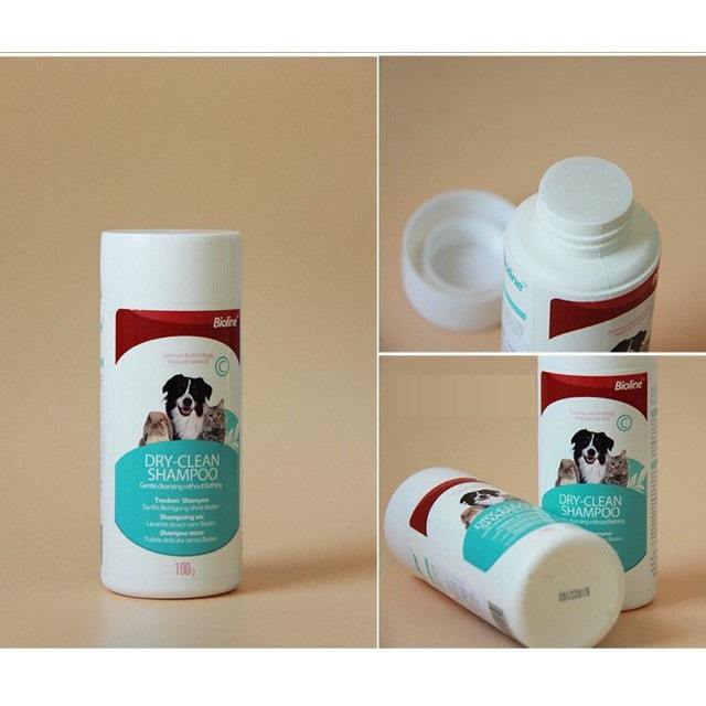Phấn Tắm Khô Bioline 100g Cho Chó Mèo BOMPET