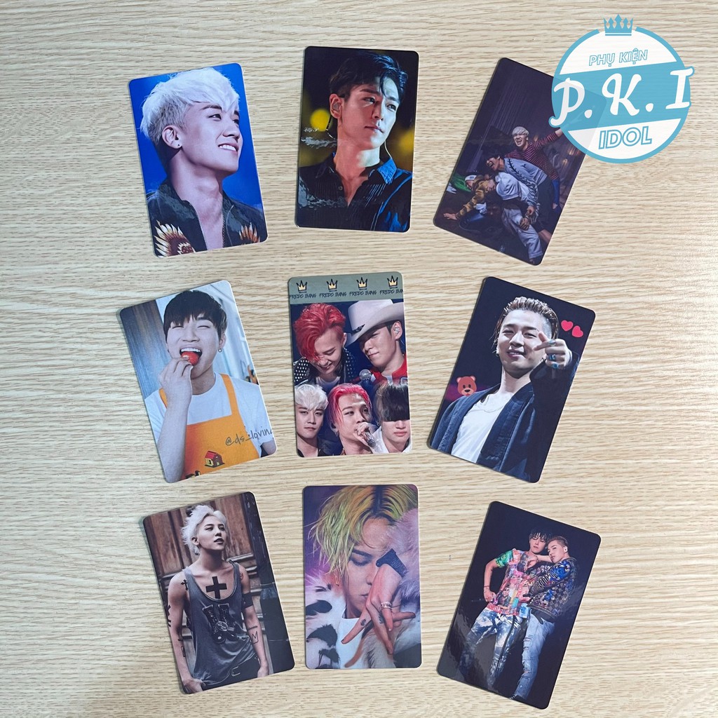 Set 9 Card Thẻ BigBang - Card Unoff Bo Góc Ép Lụa Làm Quà Tặng