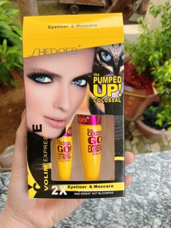 COMBO 2 Bộ Đôi Kẻ mắt + Mascara She Does Chính Hãng