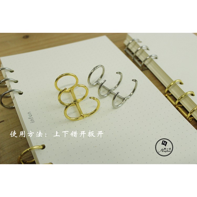 Còng Sắt Đóng Gáy Sổ Còng binder còng sắt đường kính 20mm phụ kiện Làm Sổ Bullet Journal Planner Take Note Basic CREAMY