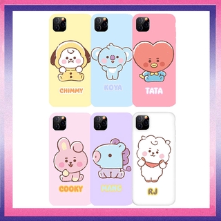 Ốp điện thoại Silicon in hoạt hình KPOP BT21 BTS phiên bản Hàn Quốc cho iPhone