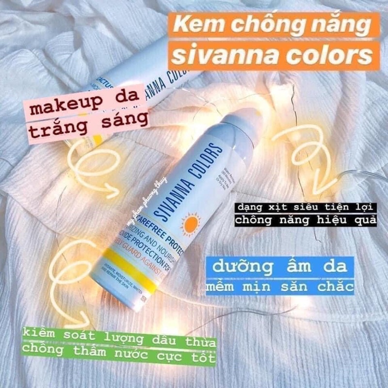 Xịt Chống Nắng Da Mặt &amp; Toàn Thân SIVANNA COLORS Aloe Vera Sunscreen UVA/UVB 150ml - Thái Lan