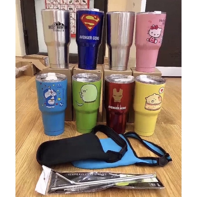 [🥤🥤🥤] Ly giữ nhiệt thái lan 900ml tặng kèm túi, ống hút và cọ rửa ly. Ly giữ nhiệt giá kho.