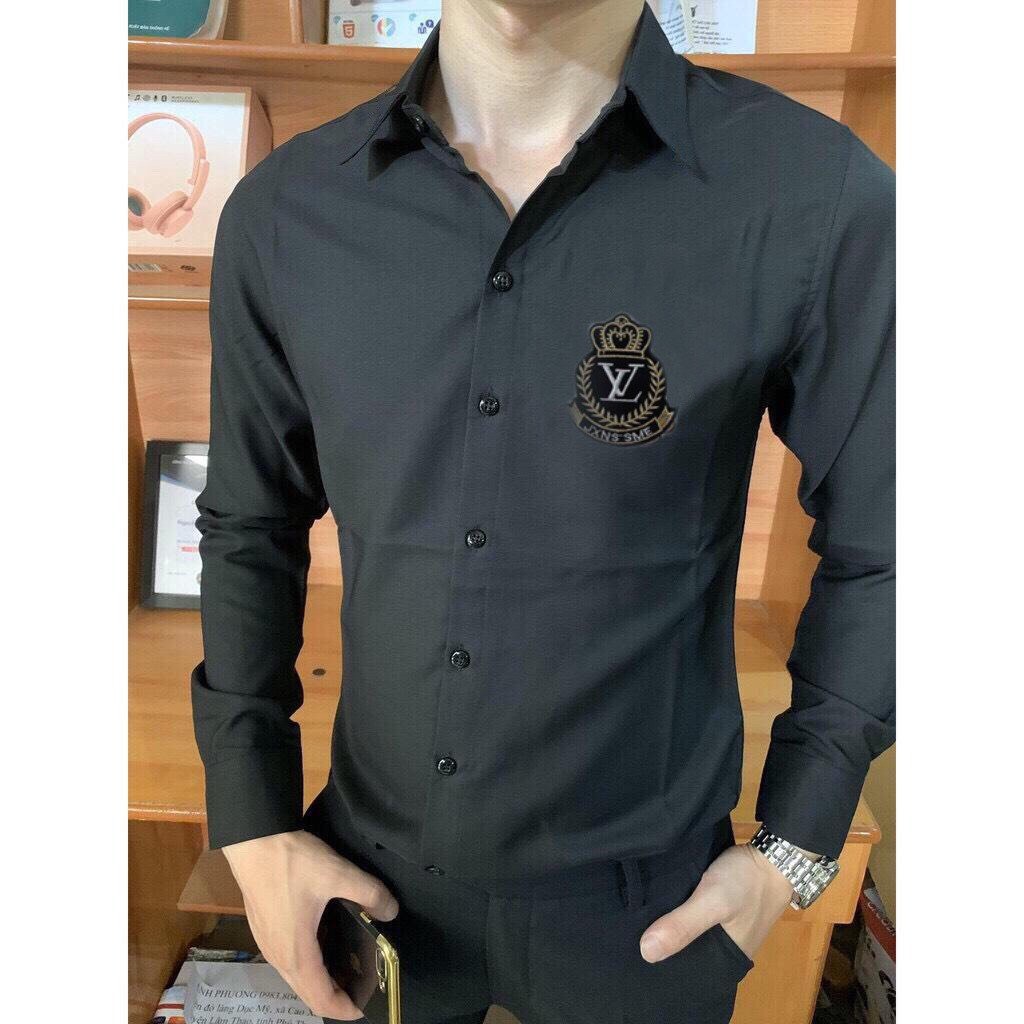 áo sơ mi in logo thuỷ thủ đơn giản tinh tế GKM