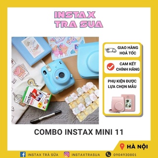 Combo Instax Mini 11 - BỘ MÁY và phụ kiện chụp ảnh lấy liền Fujifilm Instax Mini 11 - Bảo Hành Chính hãng 1 năm