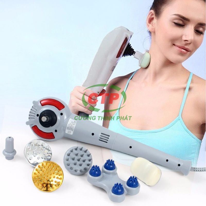 Máy massa cầm tay, máy masage cầm tay 7 đầu hồng ngoại King Massager