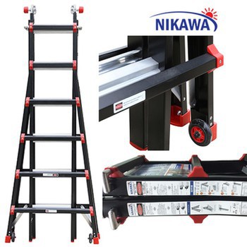 Thang nhôm gấp trượt Nikawa Nhật Bản NKB46 - 6,1m