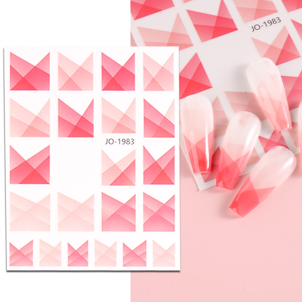 1 Miếng Dán Trang Trí Móng Tay Họa Tiết Ren Trắng Đen