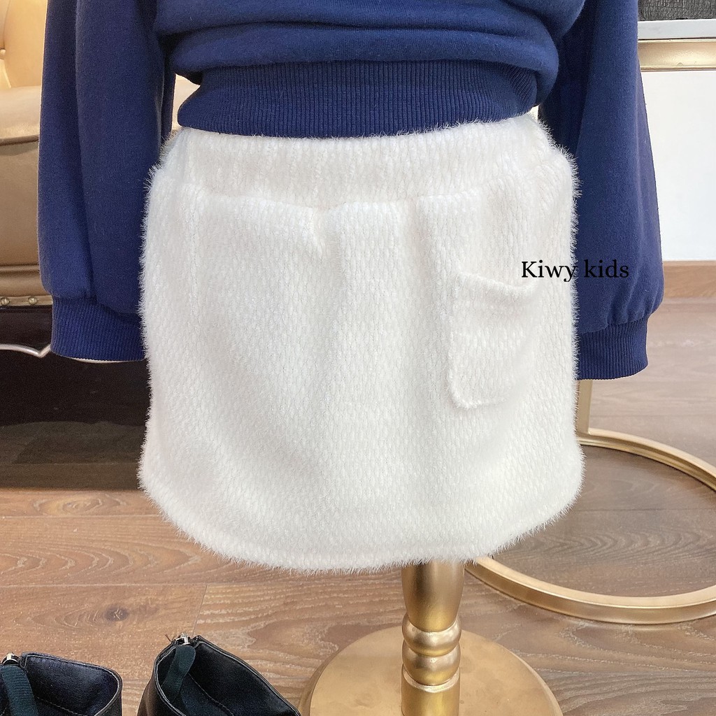 [SUPER SALE - HÀNG QUẢNG CHÂU] Set áo váy len lông Kiwy Kids DMF L1921 SIÊU ẤM CHO BÉ GÁI TỪ 3 ĐẾN 6 TUỔI