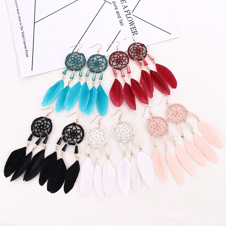 🔥 Bông tai Vintage DreamCatcher đẹp đơn giản, nhẹ nhàng mẫu mới 2019 - Khuyên tai BT17