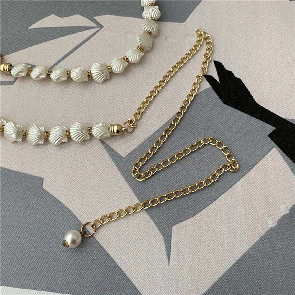 Thắt Lưng Mỏng Đính Ngọc Trai Giả Phối Tua Rua Thời Trang Hàn Quốc Cho Nữ