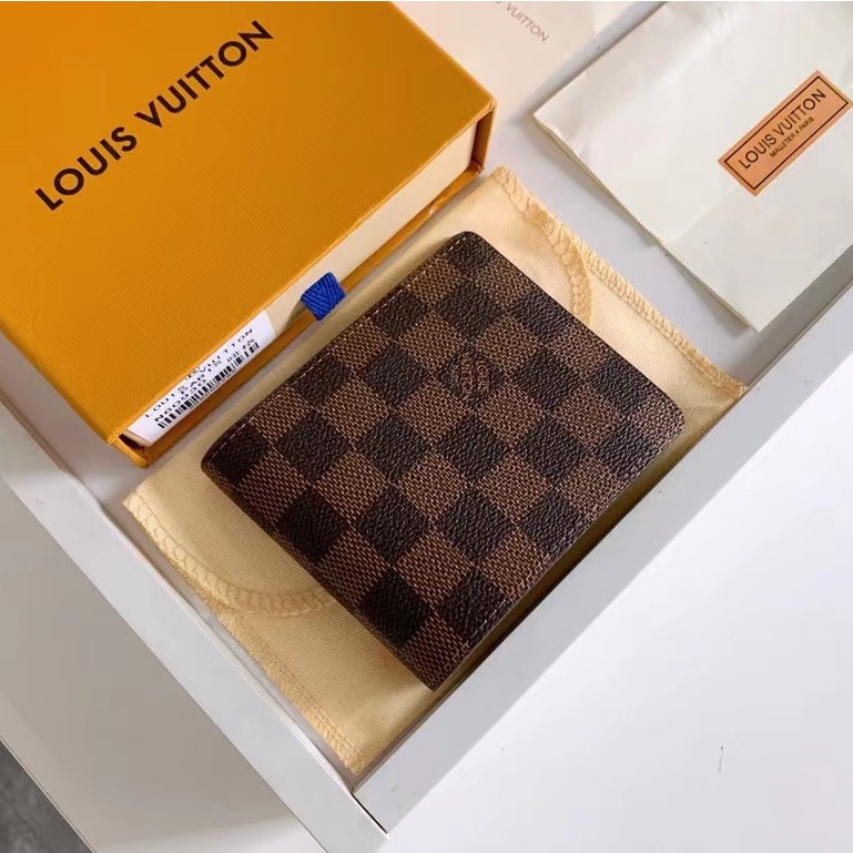 Sẵn sàng giao hàng Louis Vuitton LV dành cho nam, ví đựng album ngắn bên trong có hộp M60930
