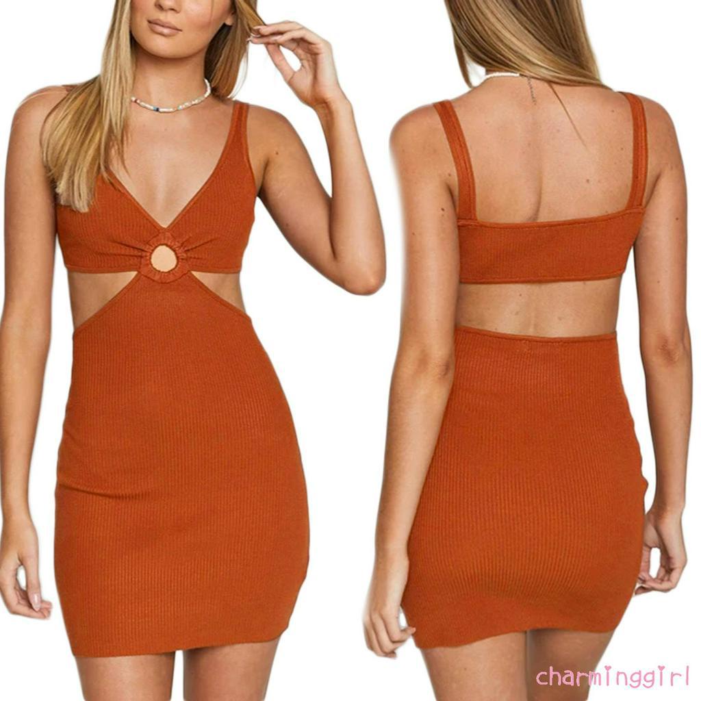 Đầm không tay Cổ Chữ V Thời Trang Quyến Rũ