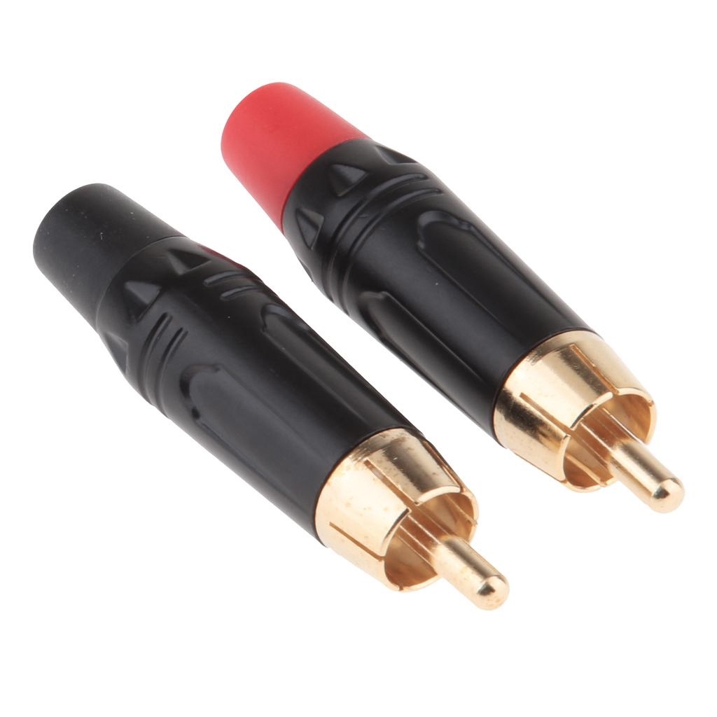 Đầu hàn jack cắm AV Audio Video Coaxial/SPDIF chuôi cao su OD6mm gold 24K 1 chiếc
